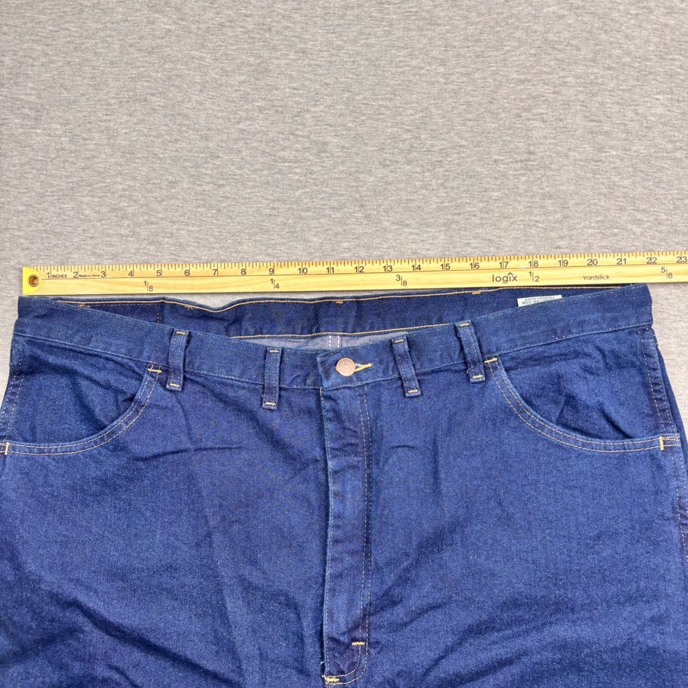 Wrangler Five Star Premium Stretch Regular Fit Mens Jeans 44x30 Dark Blue NWT - Picture 6 of 8